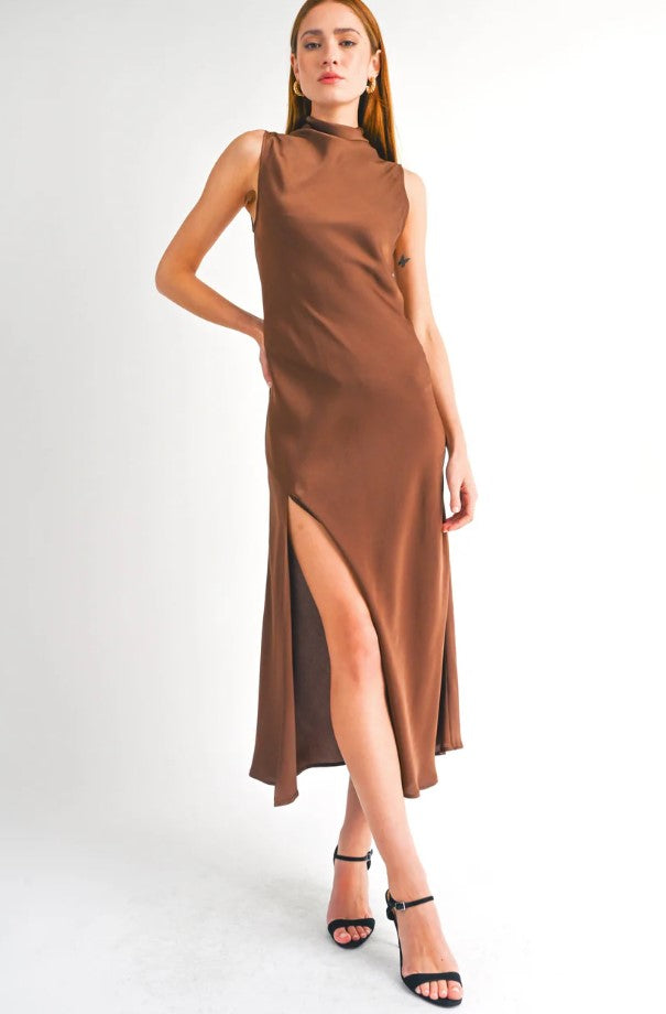 Brooke Midi Dress - Brown
