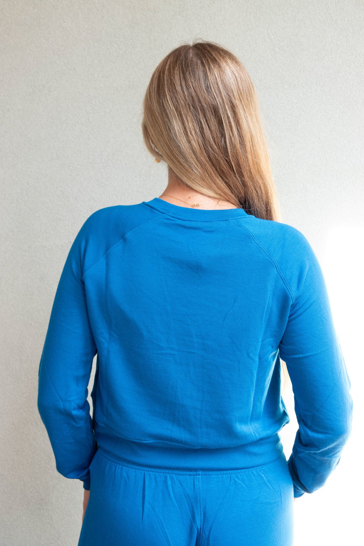Brooks Fleece Sweatshirt - Classic Blue - Jaffi&