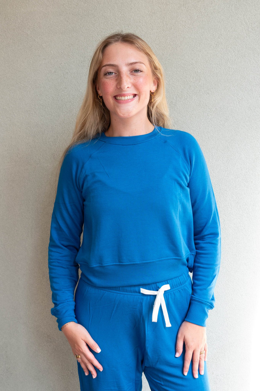 Brooks Fleece Sweatshirt - Classic Blue - Jaffi's