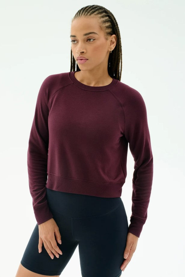 Brooks Fleece Sweatshirt - Dark Cherry