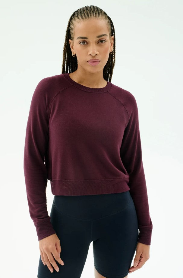 Brooks Fleece Sweatshirt - Dark Cherry