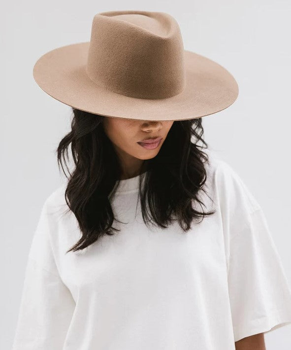 Dakota Triangle Crown Wide Brim Hat