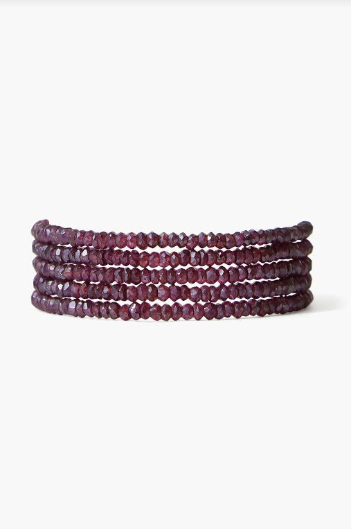 Naked Wrap Bracelet - Mystic Garnet