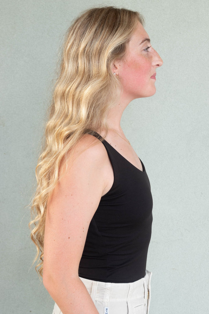 Butter Soft Round Neck Tank - Black - Jaffi&