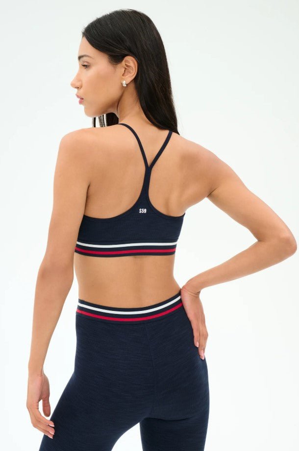 Cali Active Rib Bra - Heather Indigo - Jaffi's