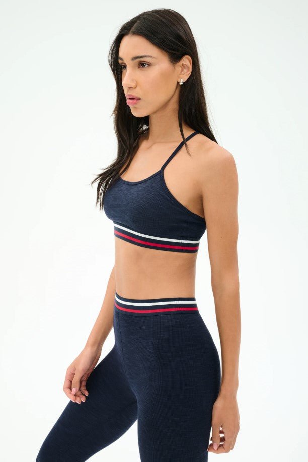 Cali Active Rib Bra - Heather Indigo - Jaffi's