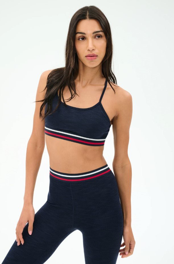 Cali Active Rib Bra - Heather Indigo - Jaffi's
