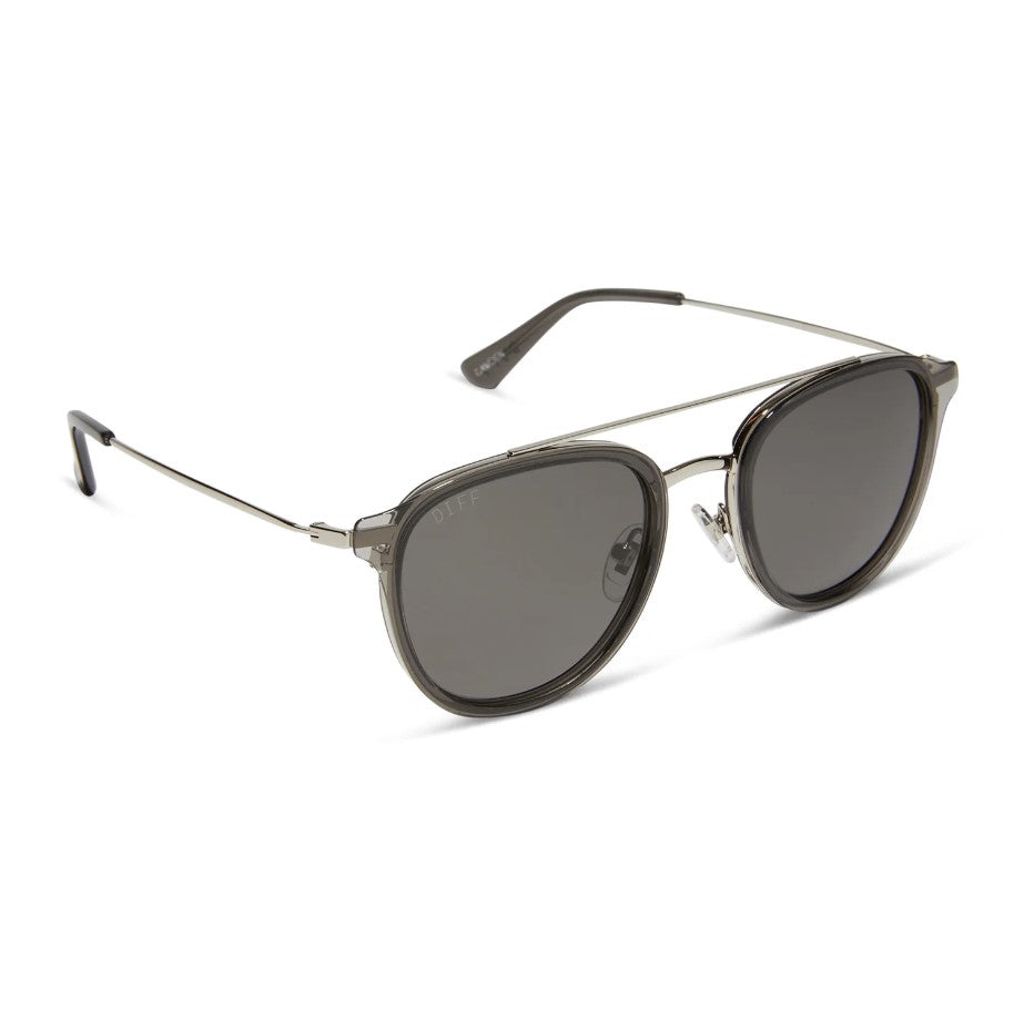 Camden Sunglasses - Smoke Crystal + Grey + Polarized