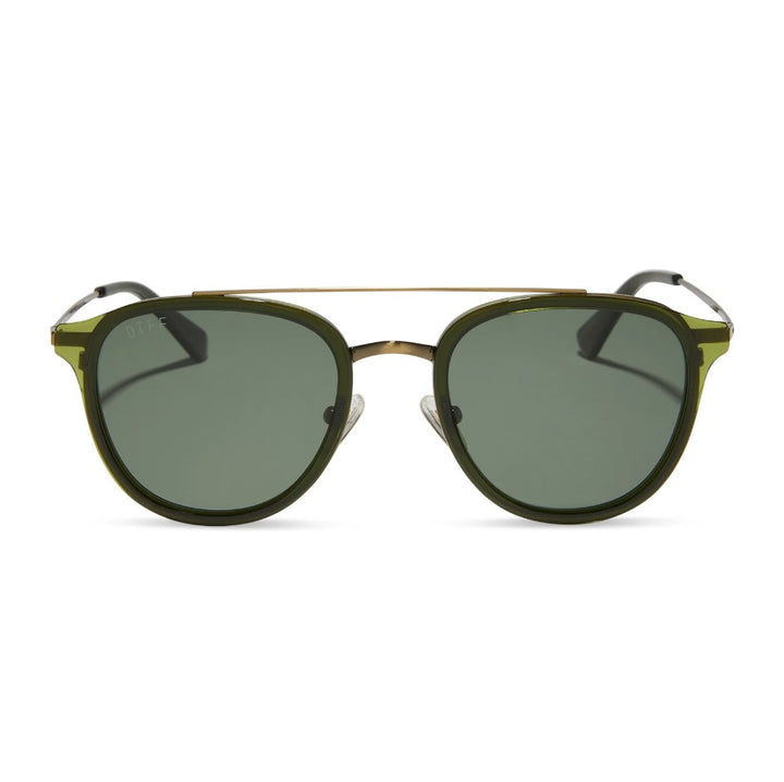 Camden Sunglasses - Dark Olive Crystal + G15 Polarized