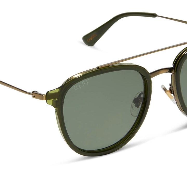 Camden Sunglasses - Dark Olive Crystal + G15 Polarized