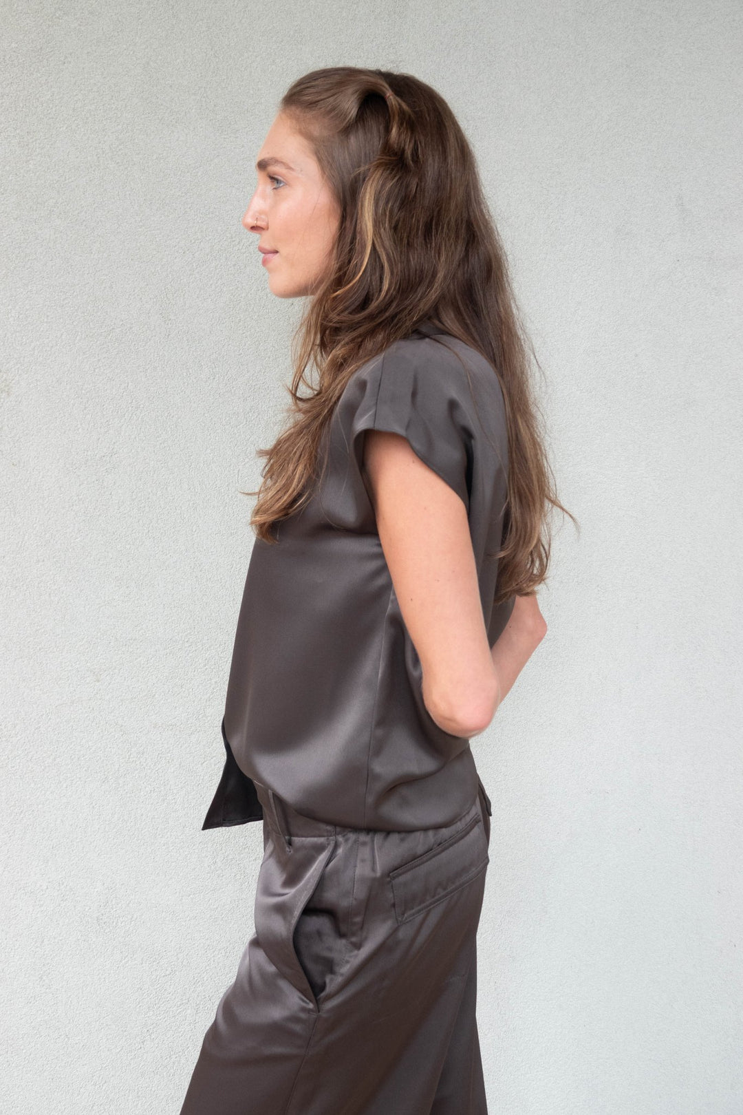 Camelia Blouse - Bronze Olive - Jaffi&