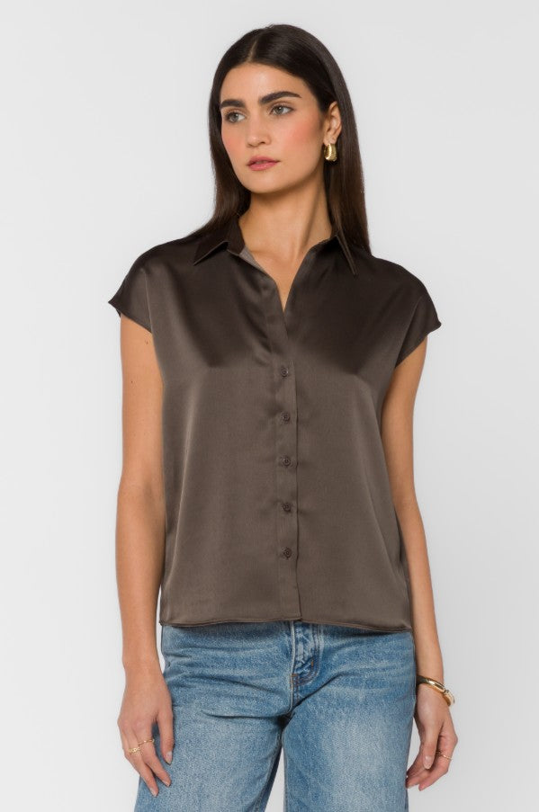 Camelia Blouse - Bronze Olive