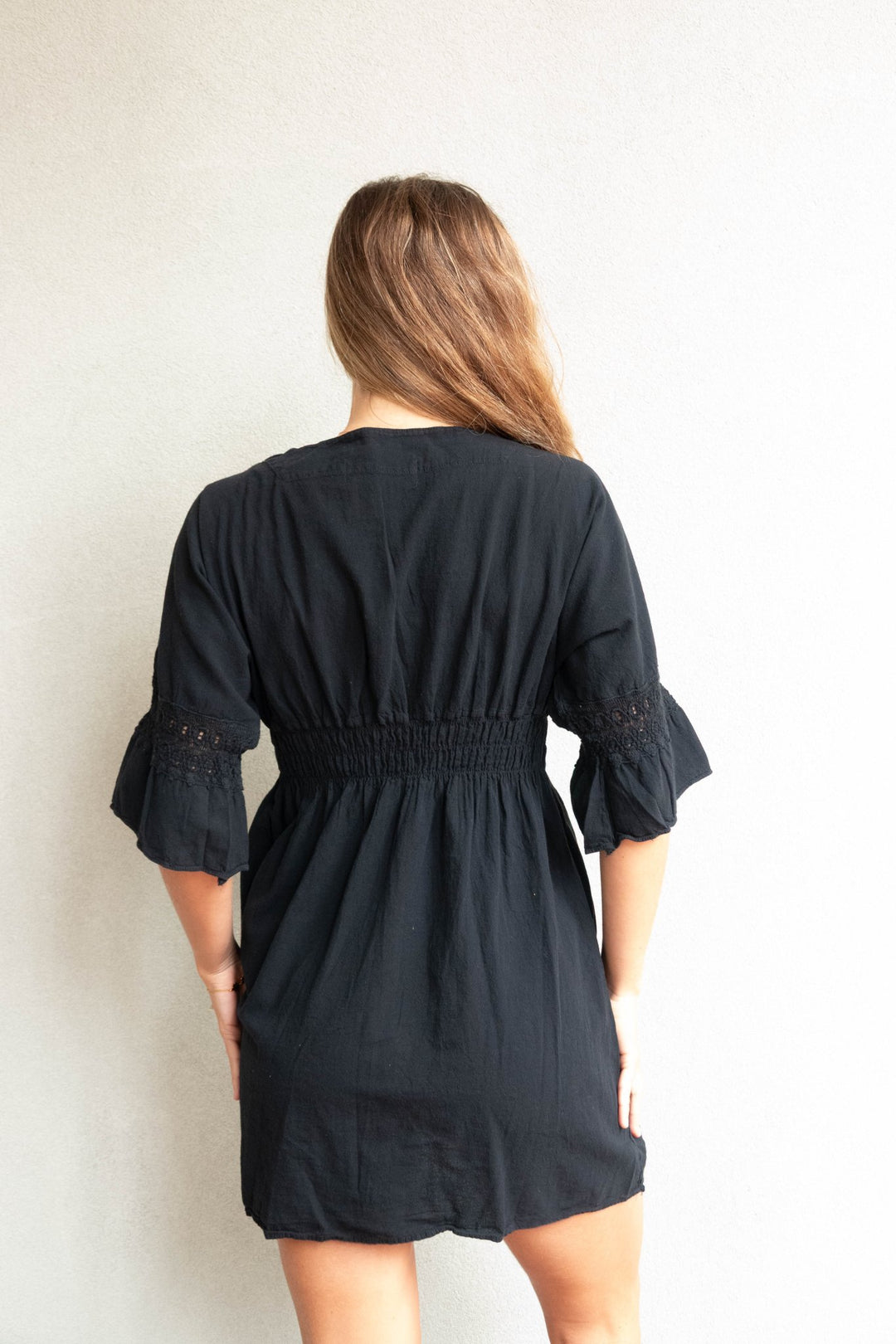 Candice Tunic Mini Dress - Black - Jaffi's