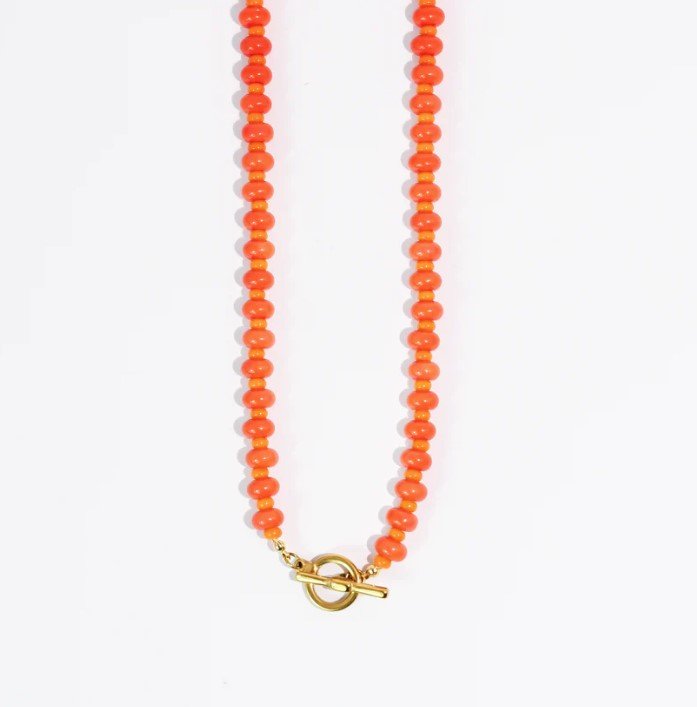 Candy Beads Necklace - Orange - Jaffi's