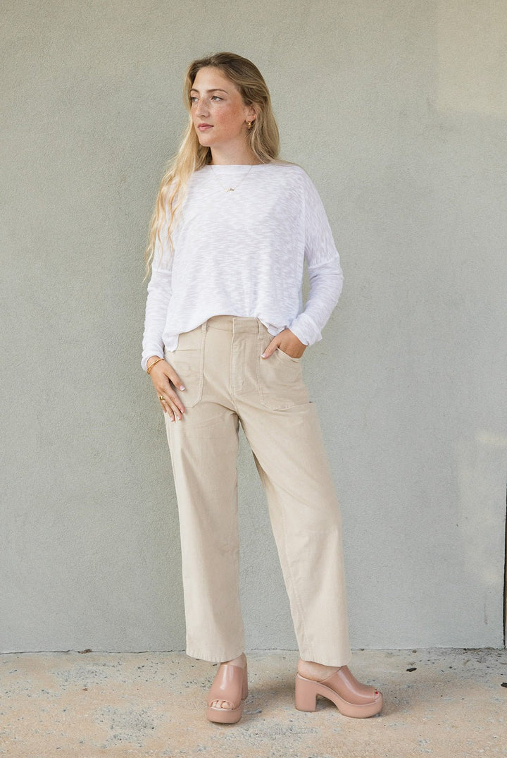 Carissa Corduroy Pant - Wheat - Jaffi&