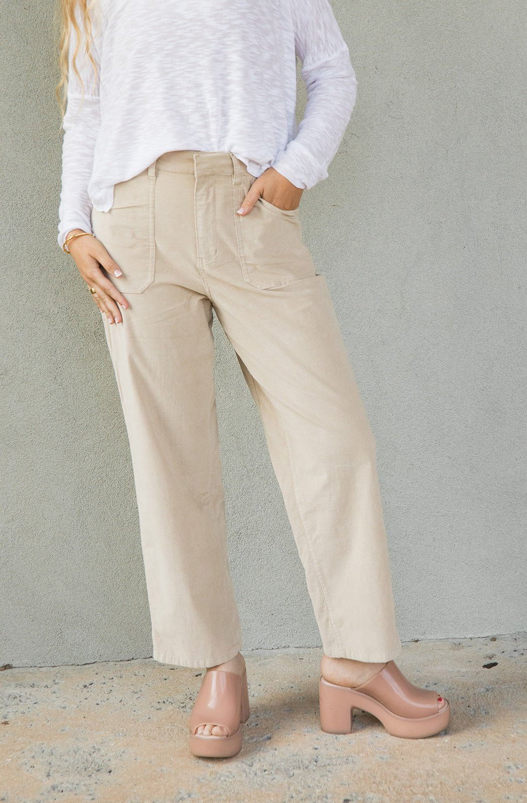 Carissa Corduroy Pant - Wheat - Jaffi's