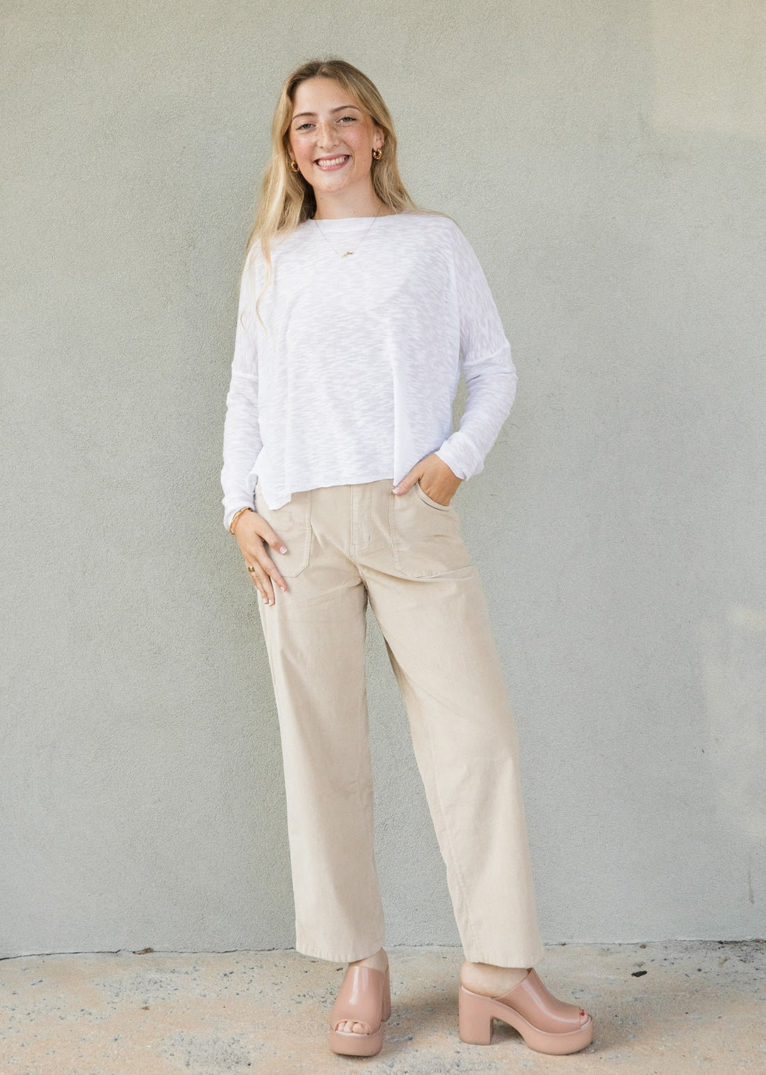 Carissa Corduroy Pant - Wheat - Jaffi&