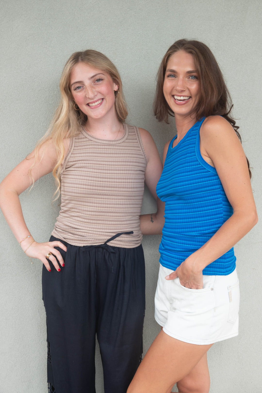 Carolie Ribbed Tank - Macadamia - Jaffi's