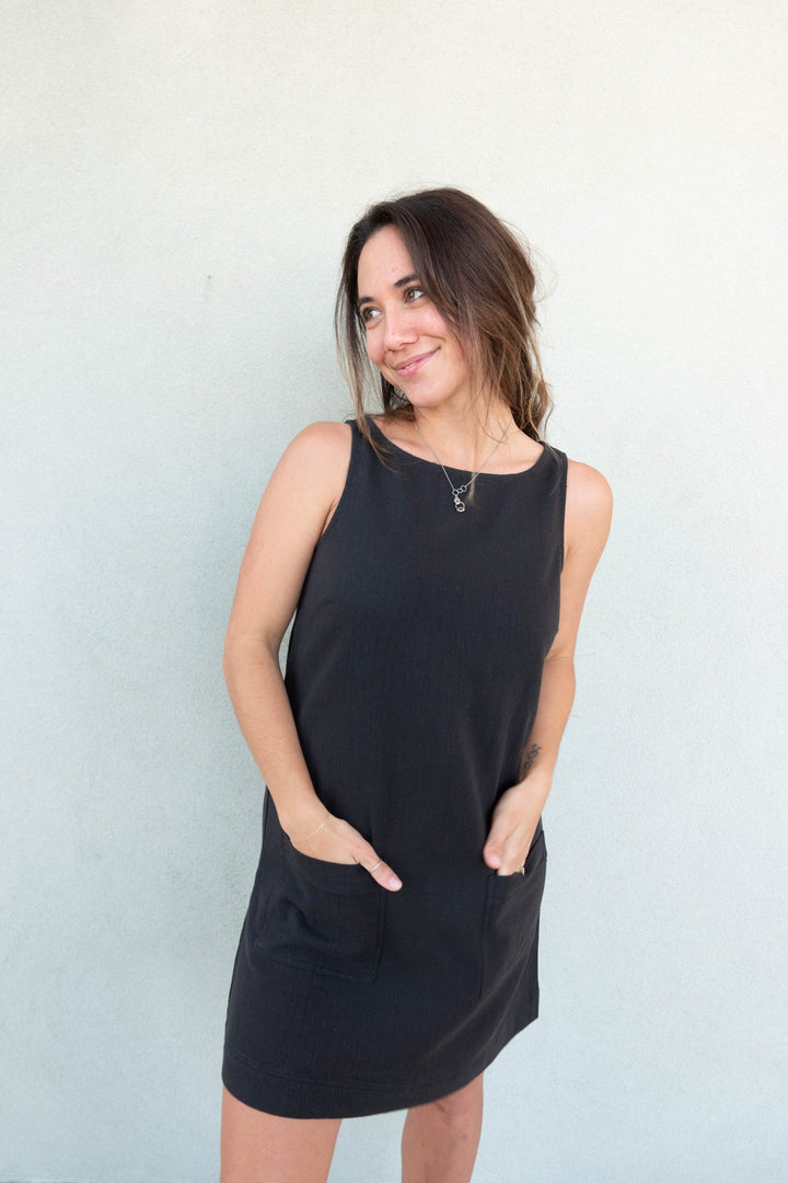 Casey Dress - Washed Black - Jaffi's