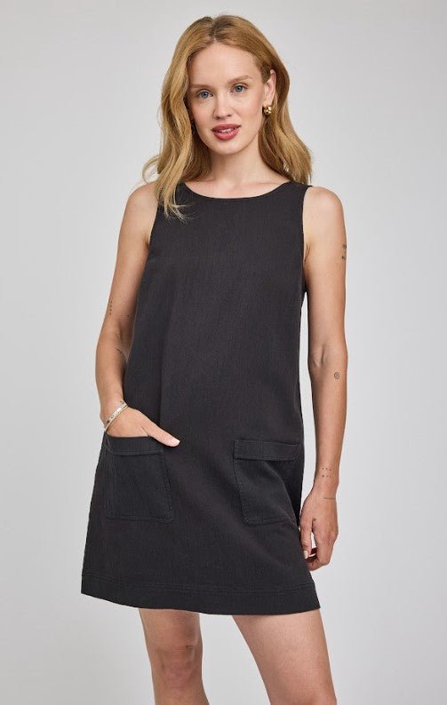 Casey Dress - Washed Black - Jaffi's