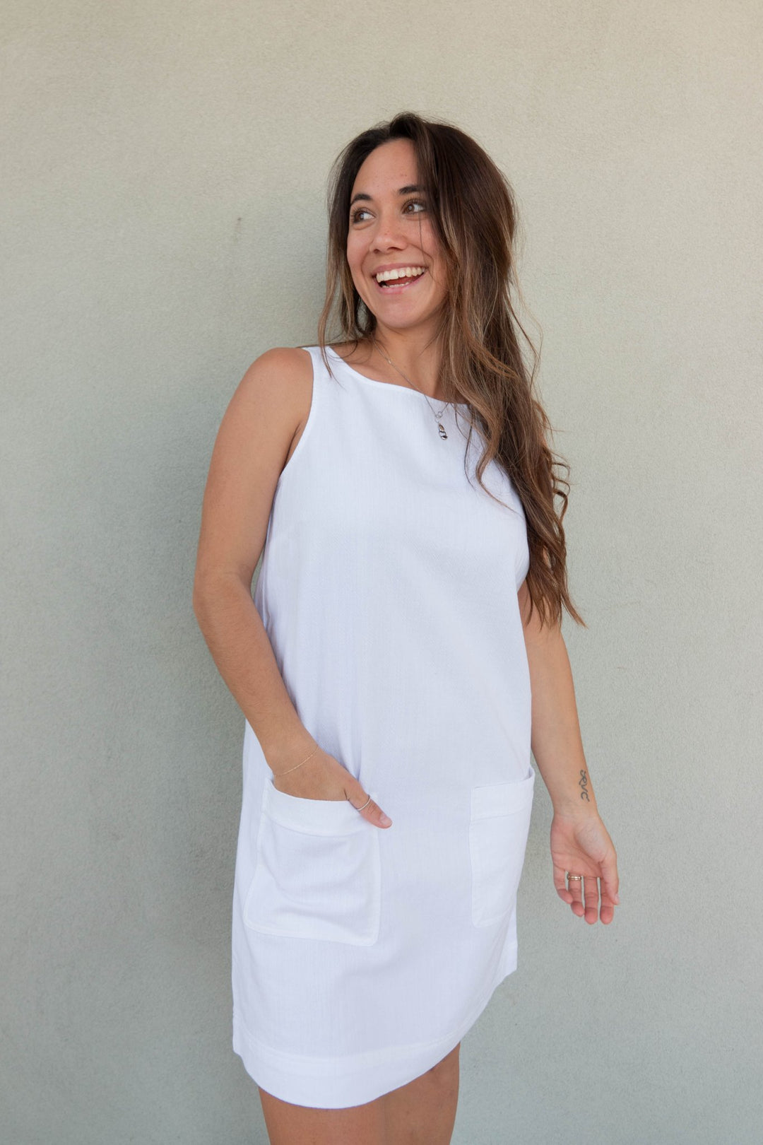 Casey Dress - White - Jaffi's