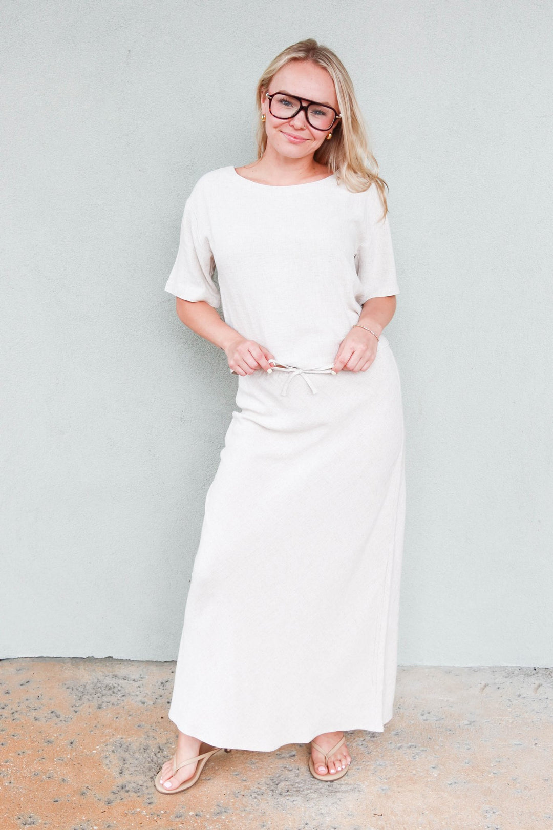 Cassia Midi Skirt - Linen - Jaffi's