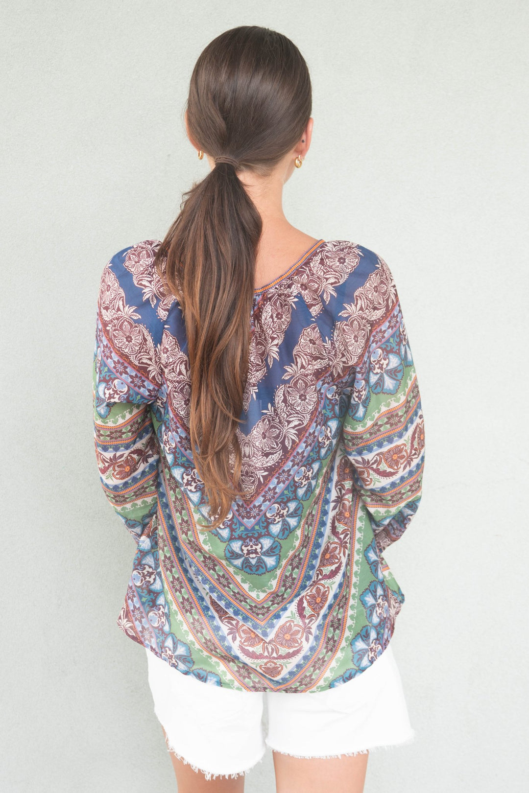 Cassiopeia Voile Blouse - Navy - Jaffi's