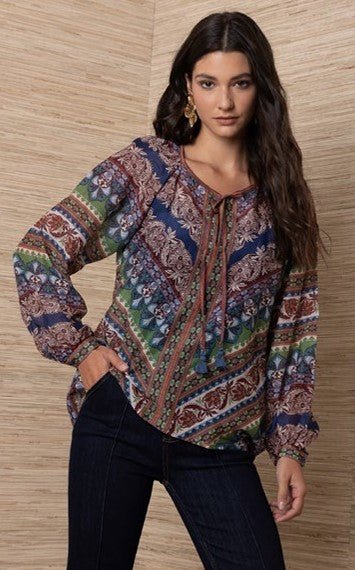 Cassiopeia Voile Blouse - Navy - Jaffi's