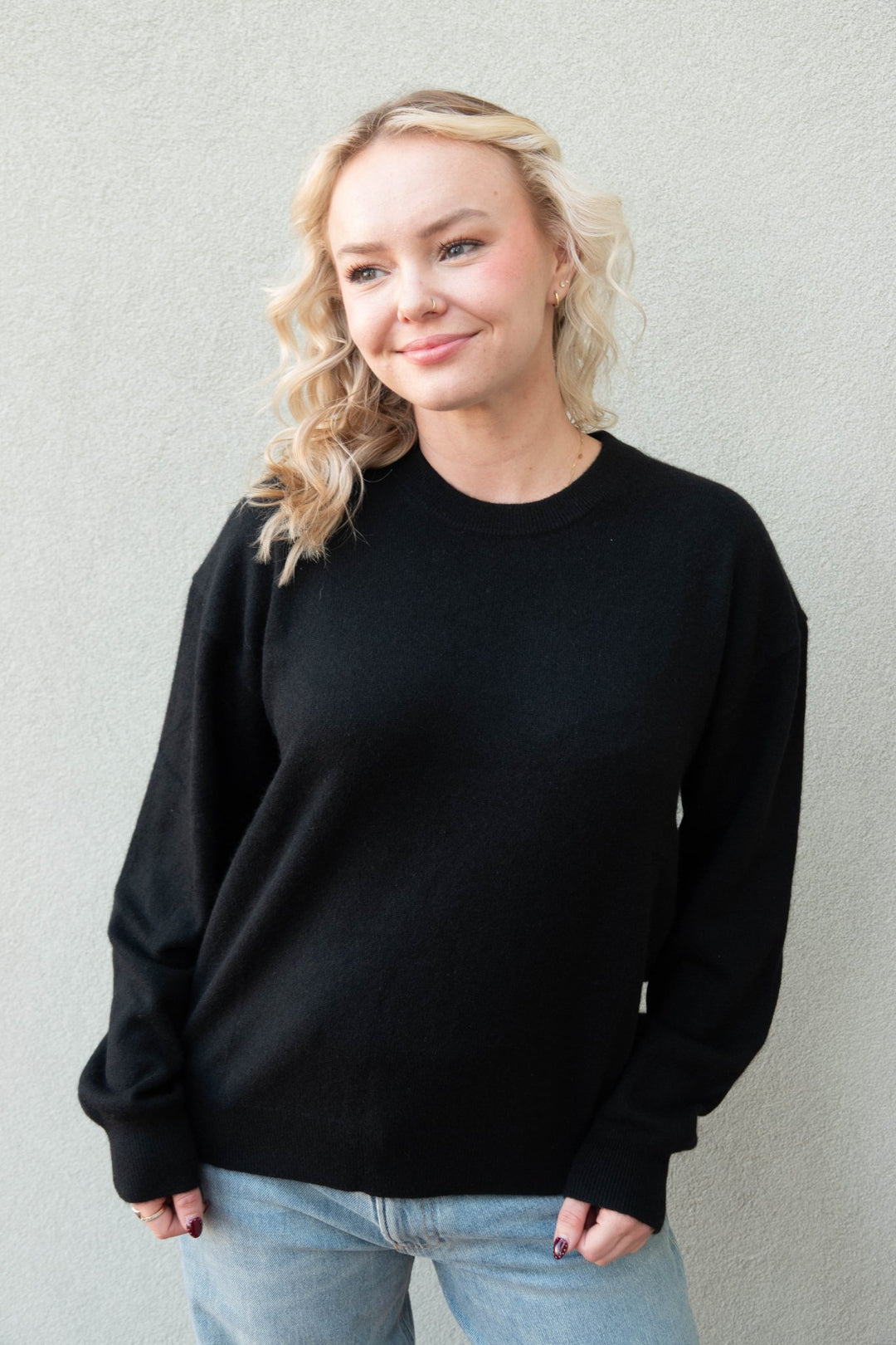 Celeste Cashmere Sweater - Black - Jaffi&