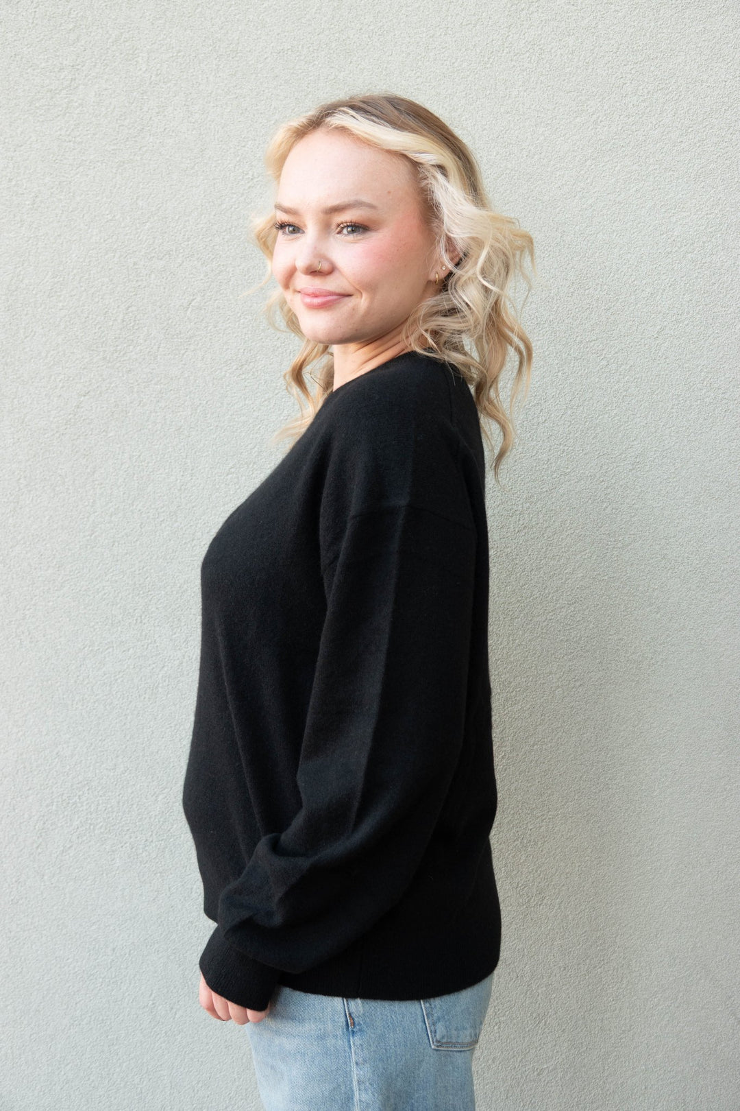 Celeste Cashmere Sweater - Black - Jaffi&