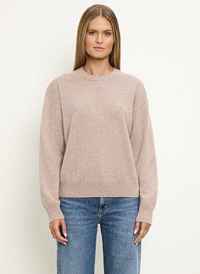 Celeste Cashmere Sweater - Heather Taupe - Jaffi's