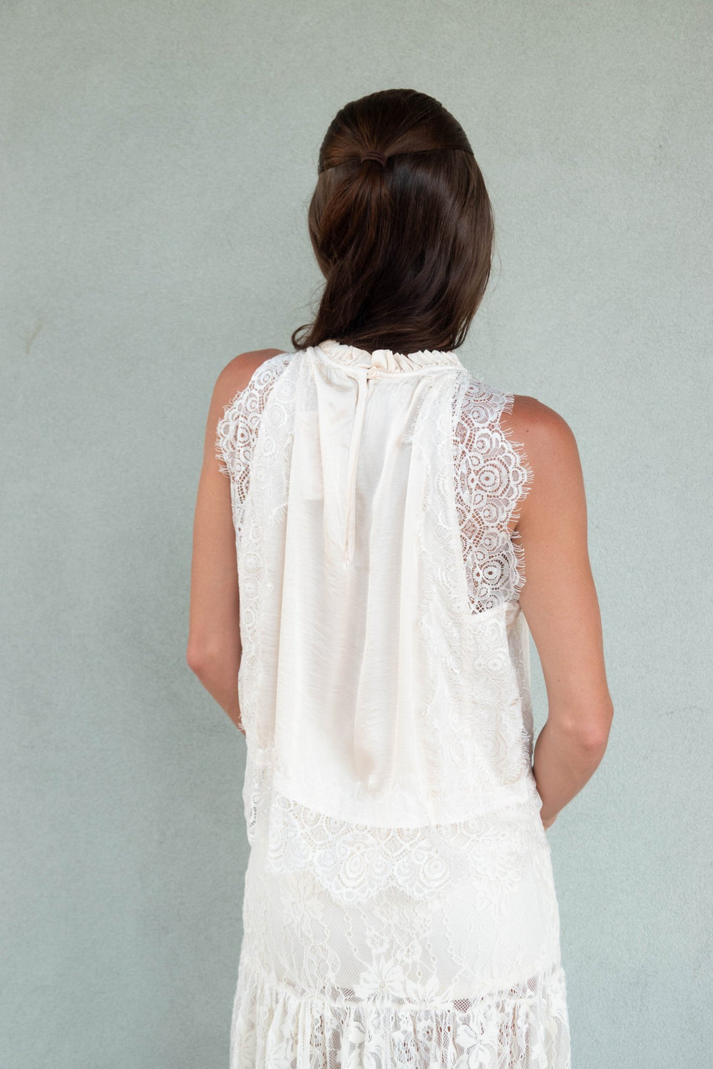 Celeste Lace Top - Chalk - Jaffi's