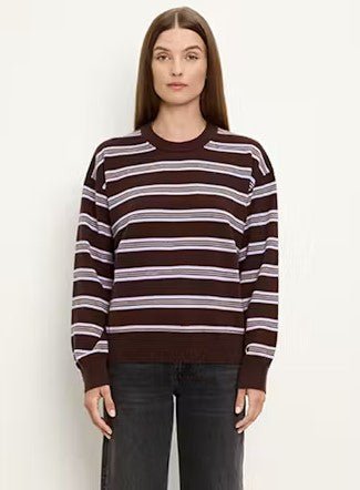 Celeste Stripe Cashmere Sweater - Java Combo - Jaffi&