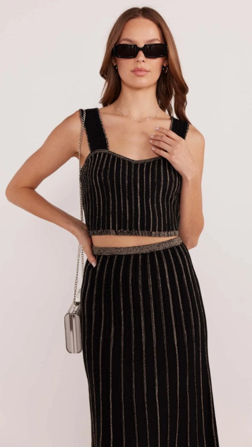 Celia Lurex Stripe Crop Top