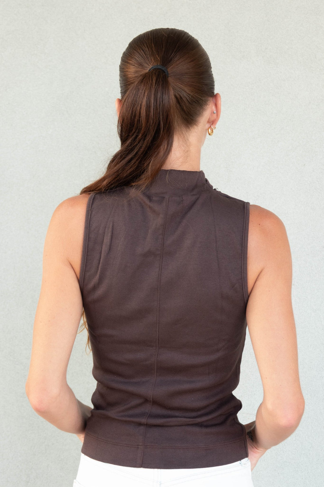 Chiara Drape Neck Tank - Boysenberry - Jaffi&