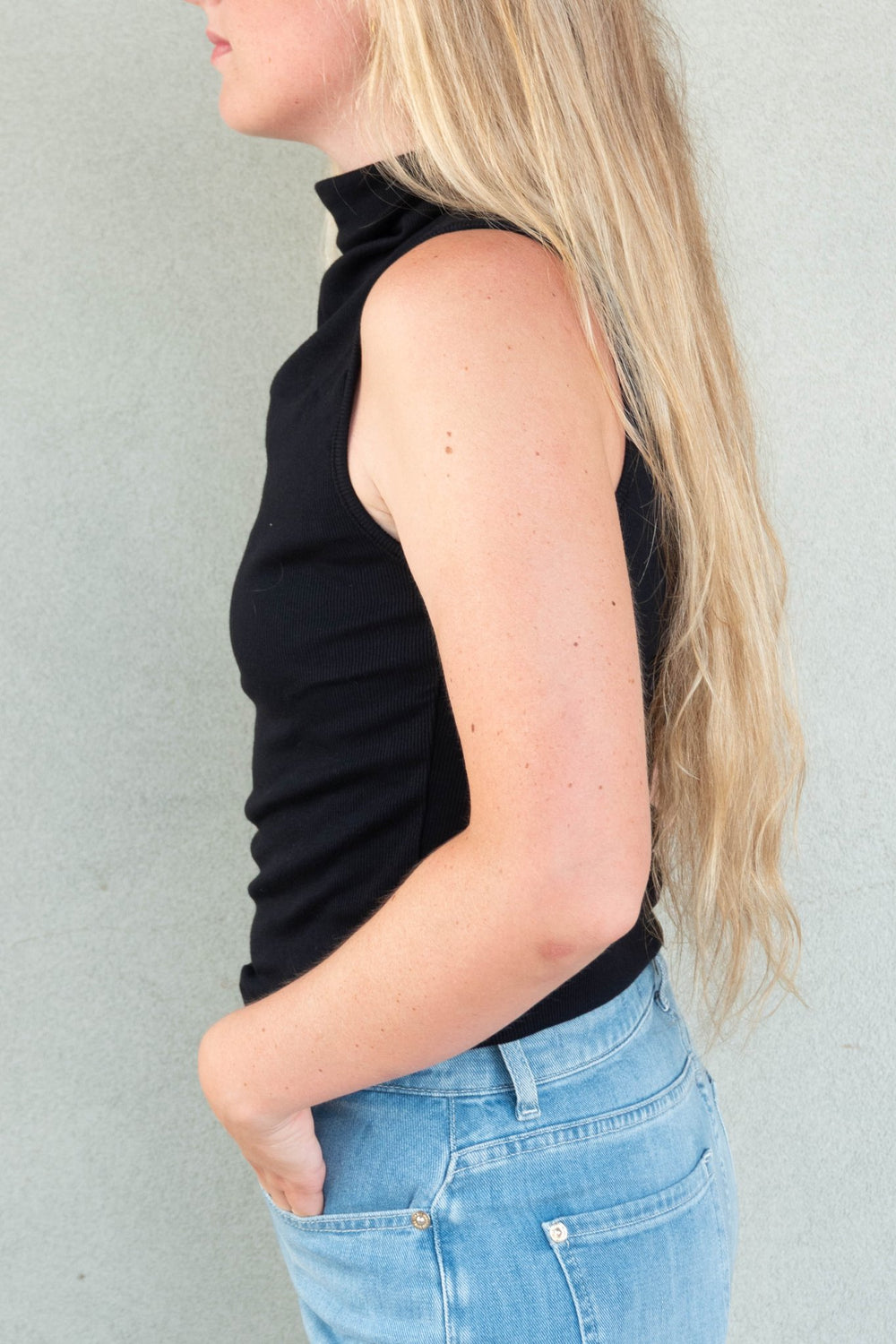 Chiara Drape Neck Tank - Molasses - Jaffi's
