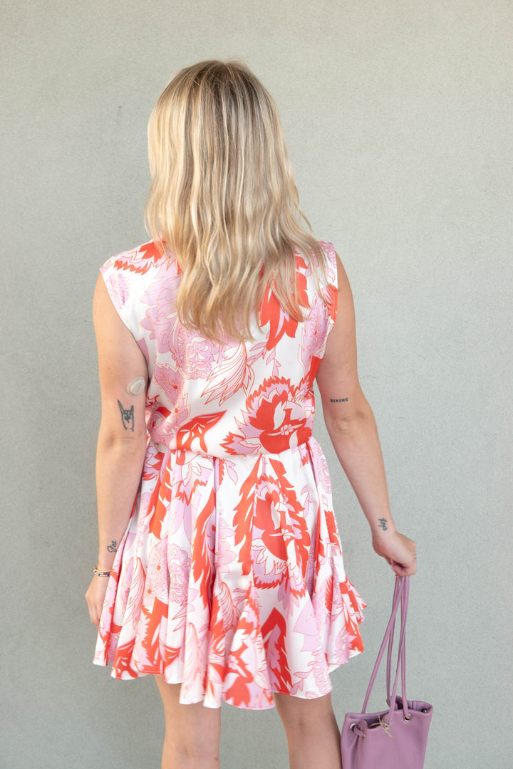 Chios Collared Tank Dress - Multi Floral - Jaffi's