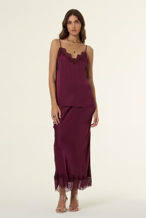 Cinta Lace Cami - Cherry Laquer - Jaffi's