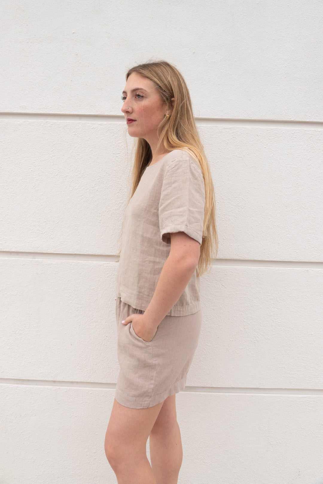 City Linen Top - Sandstone - Jaffi's