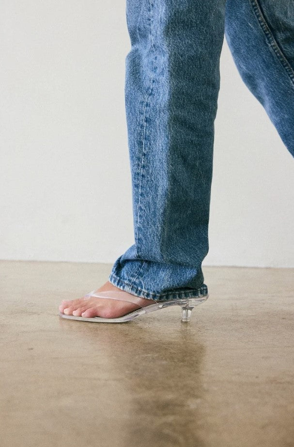 Margo Kitten Heel Flip Flop - Clear