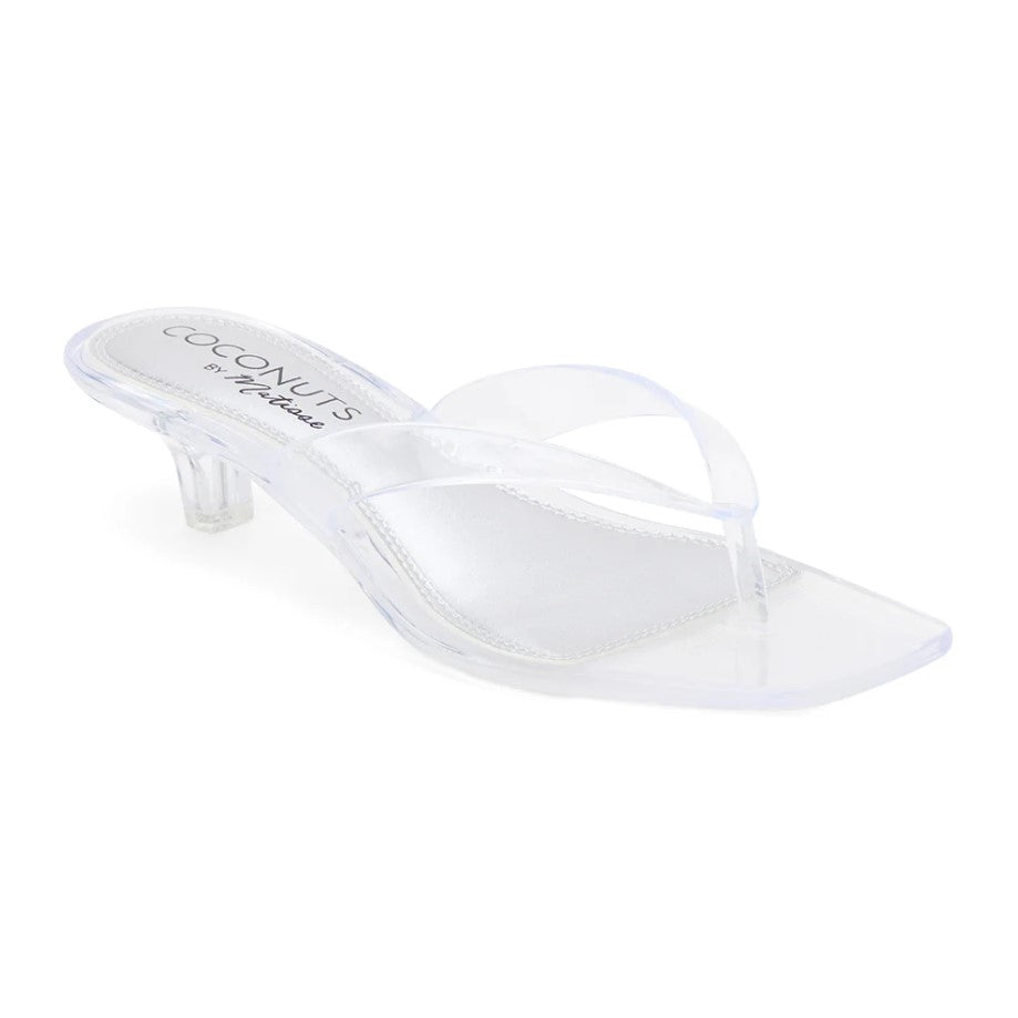 Margo Kitten Heel Flip Flop - Clear