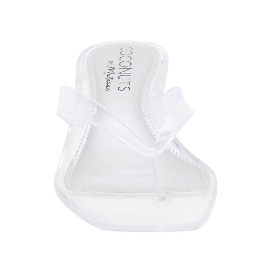 Margo Kitten Heel Flip Flop - Clear