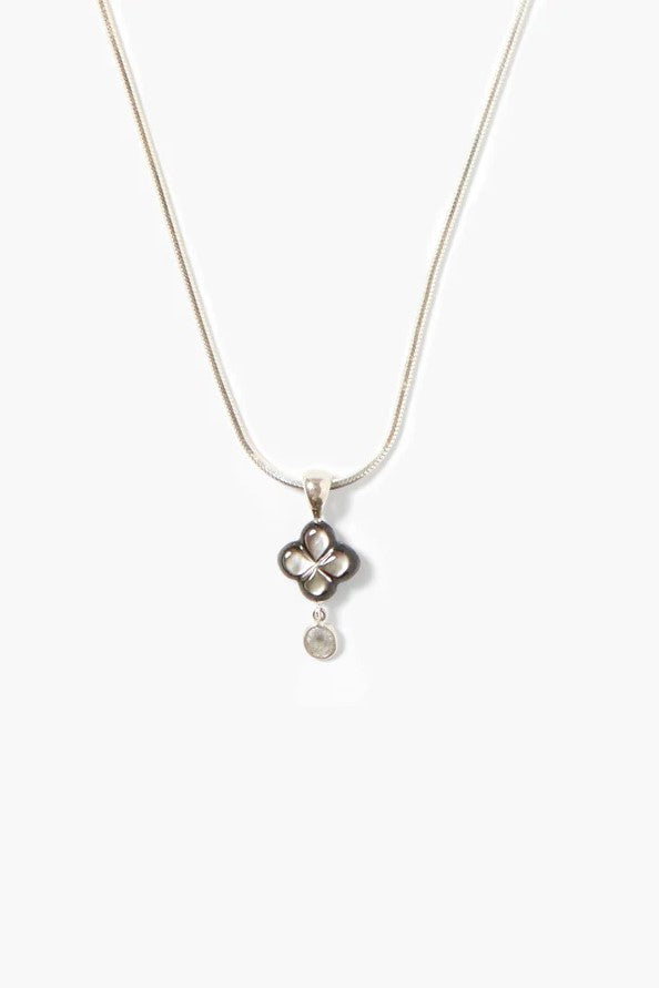 Diamond Drop Clover Necklace