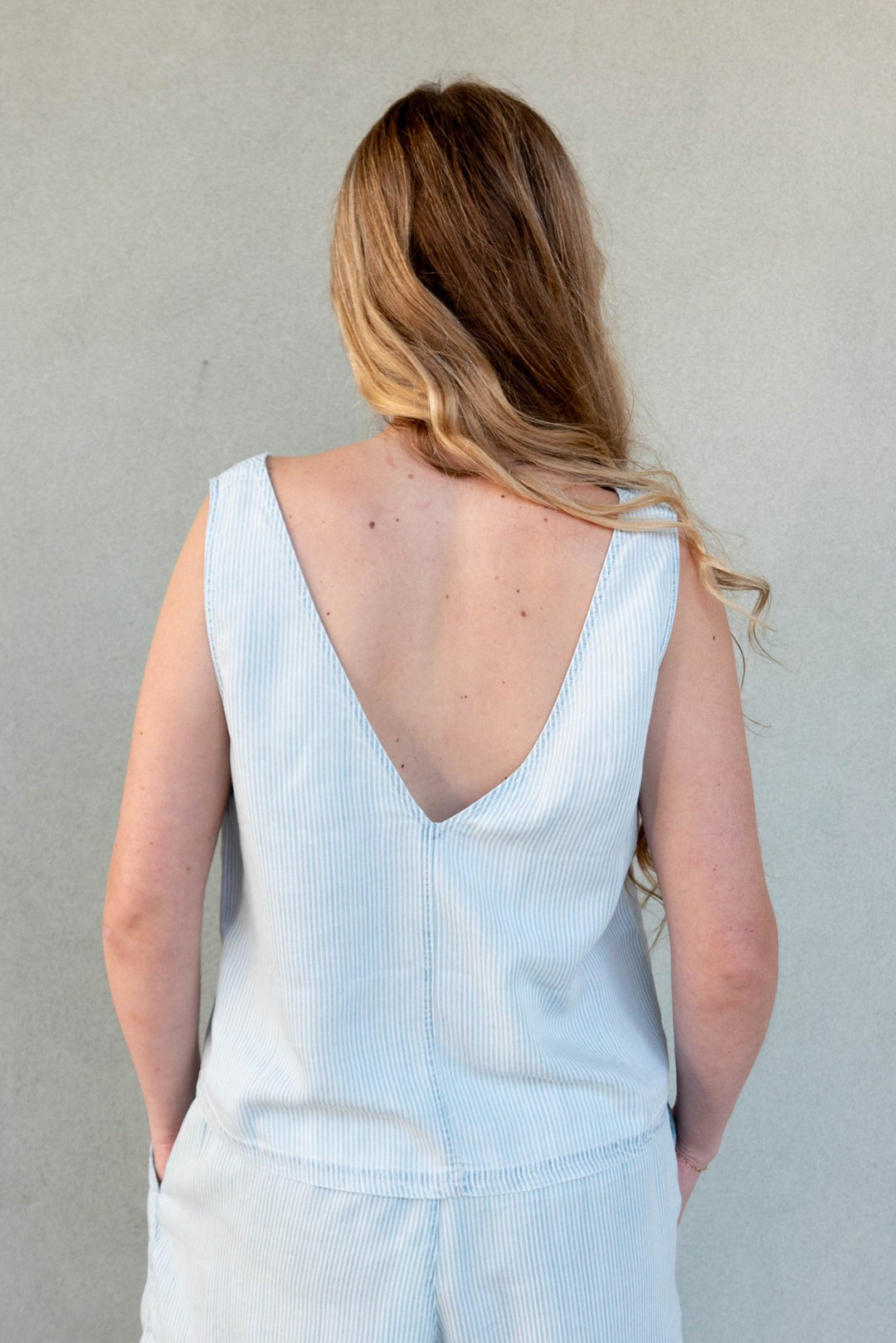 Colette Tank - Blue Stripe - Jaffi's