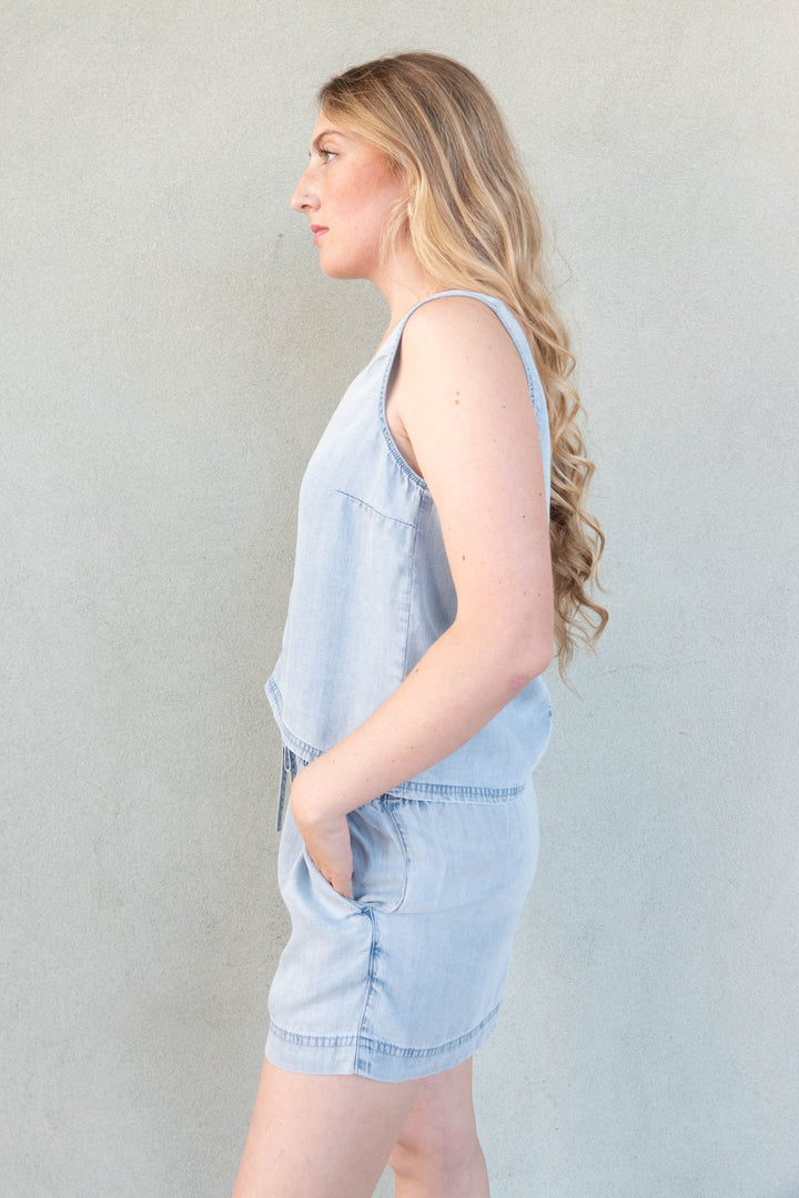 Colette Tank - Light Blue - Jaffi's
