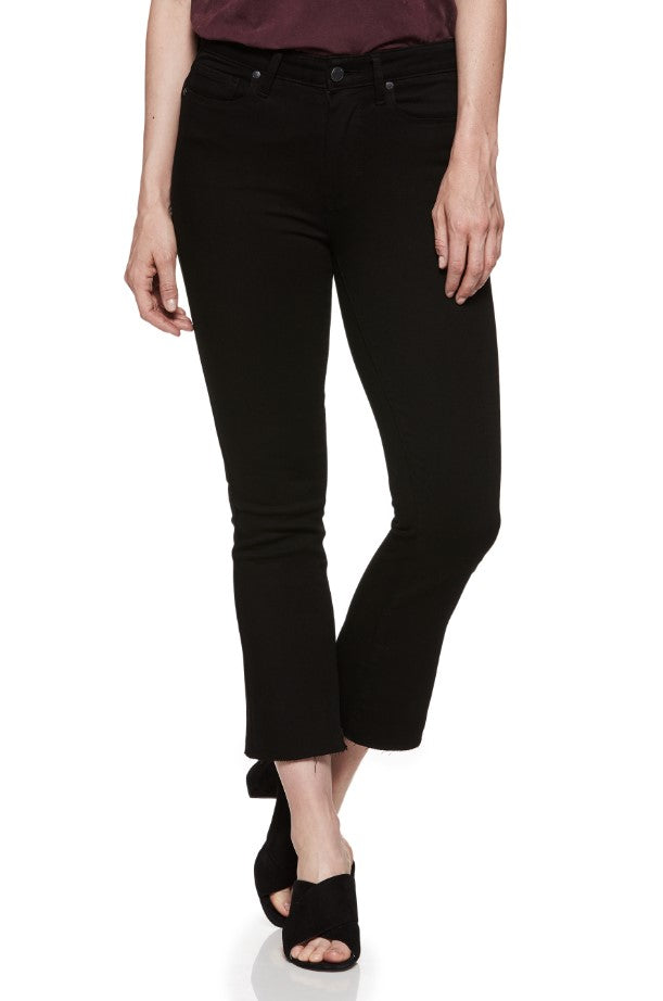 Colette High Rise Crop Flare w/Raw Hem - Black Shadow