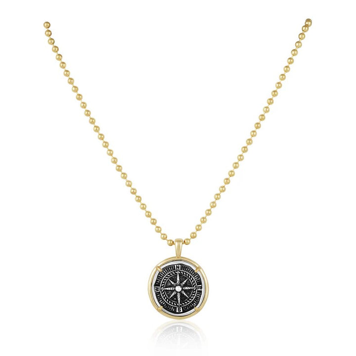 Compass Coin Necklace