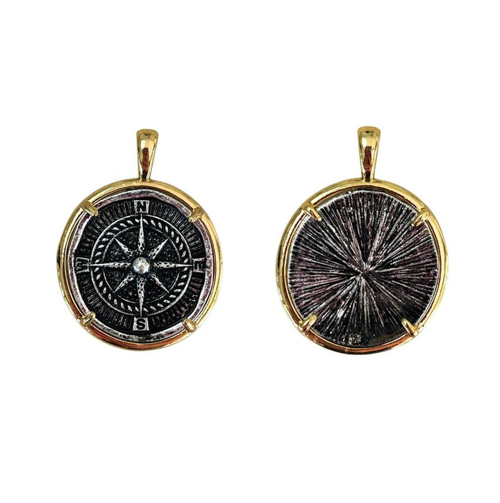 Compass Coin Necklace