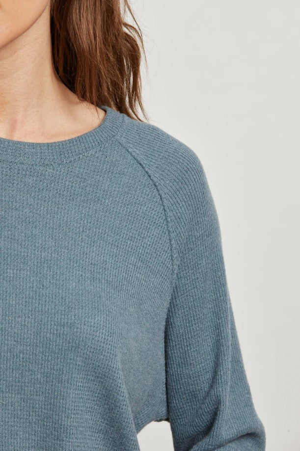Cooper Brushed Raglan Crew - Slate