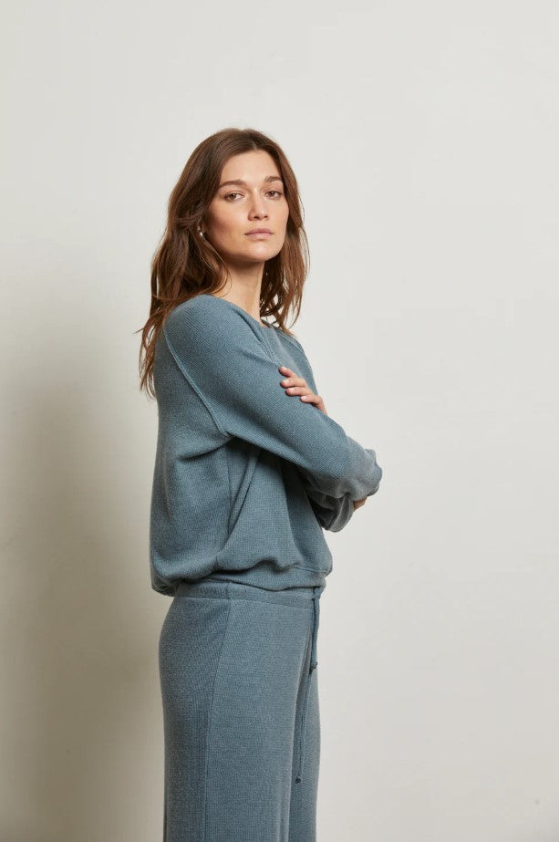 Cooper Brushed Raglan Crew - Slate